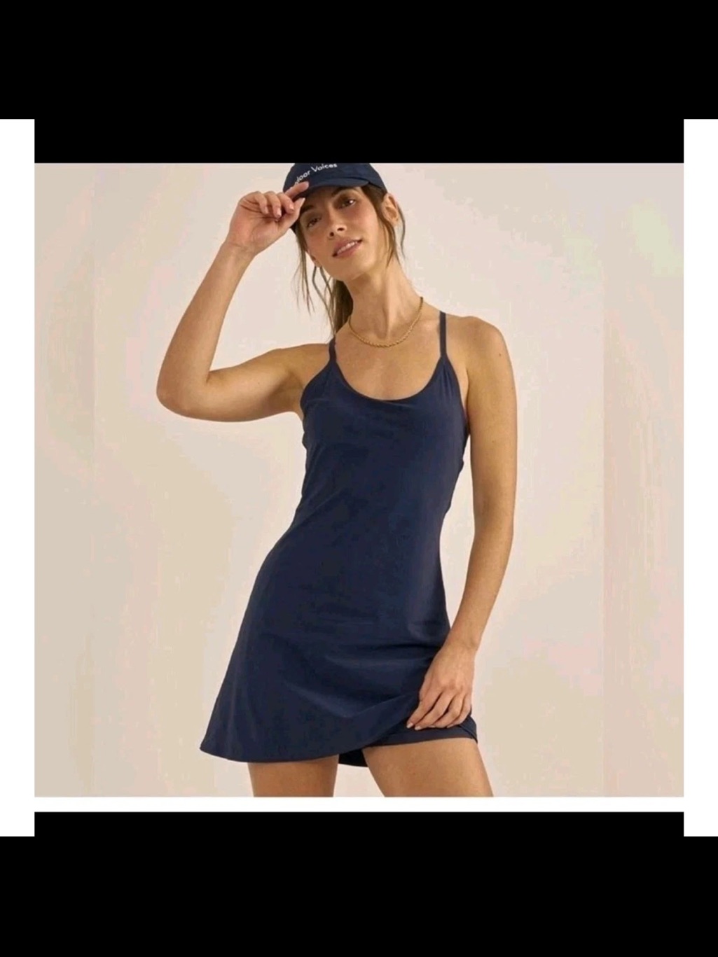 Outdoor Voices Blue The Exercise Dress Small Built-In Shorts Adjustable Straps